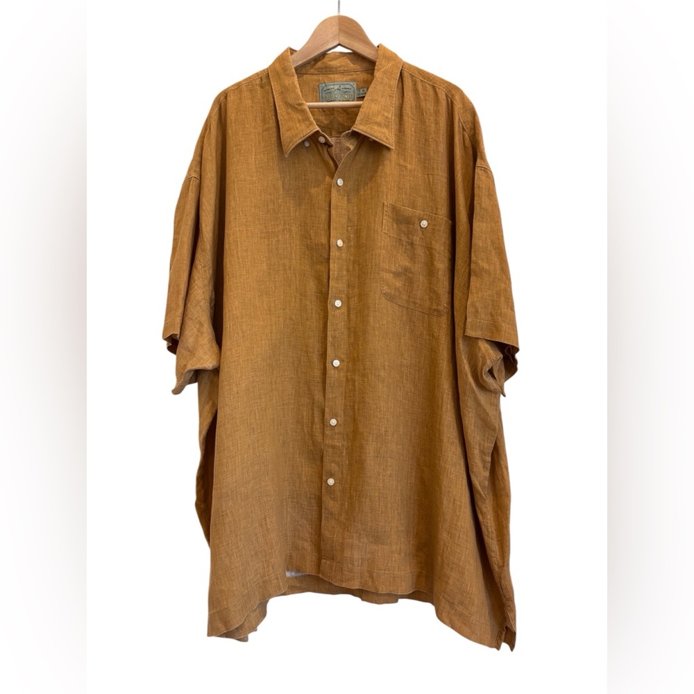 Cooper Jones Men’s Short Sleeved Button Down Light Brown Size 5-6XB